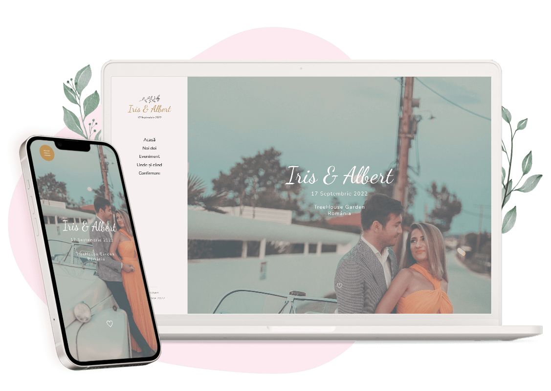 Modèle d'invitation en ligne pour Mariage : personnalisez Celestial selon vos envies.