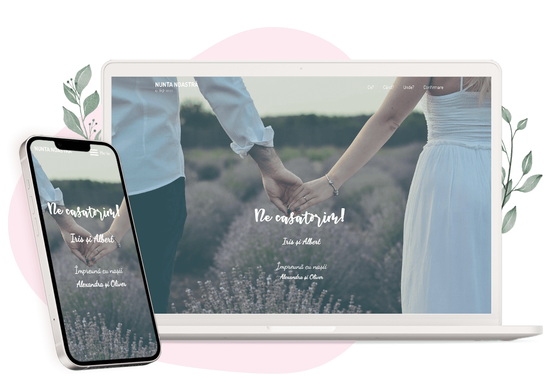 Modèle d'invitation en ligne pour Mariage : personnalisez Forever selon vos envies.